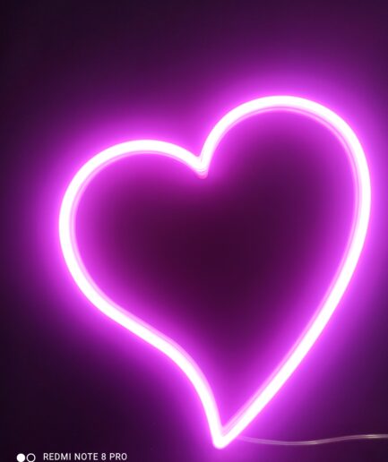 Kalp Neon LED - 23x24 cm 3D Baskı Dekoratif Işık